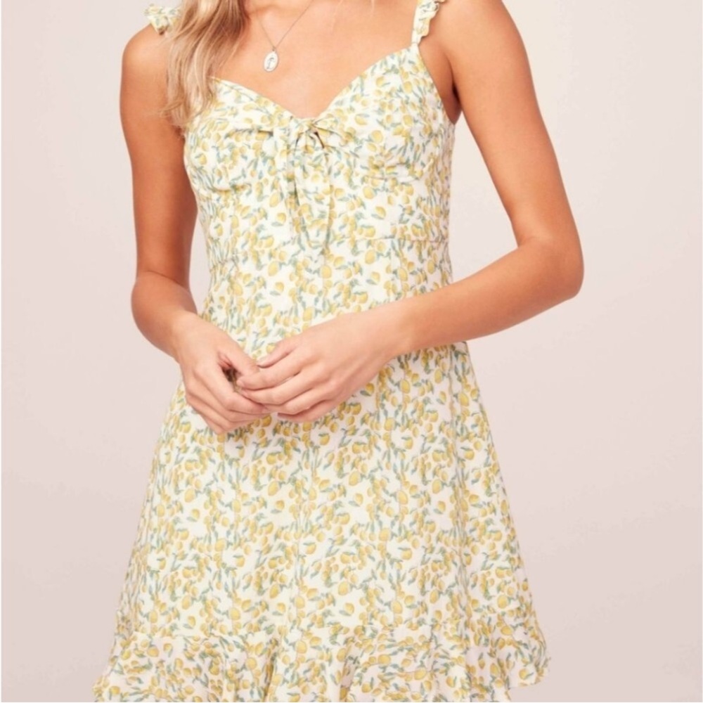 NWT: ASTR The Label Marla Lemon Drop Mini-Dress, Size S.